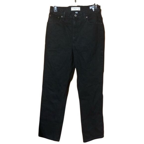 367. Abercrombie & Fitch curve love 90’s straight Ultra High Rise Jeans 4/27 - Picture 1 of 3